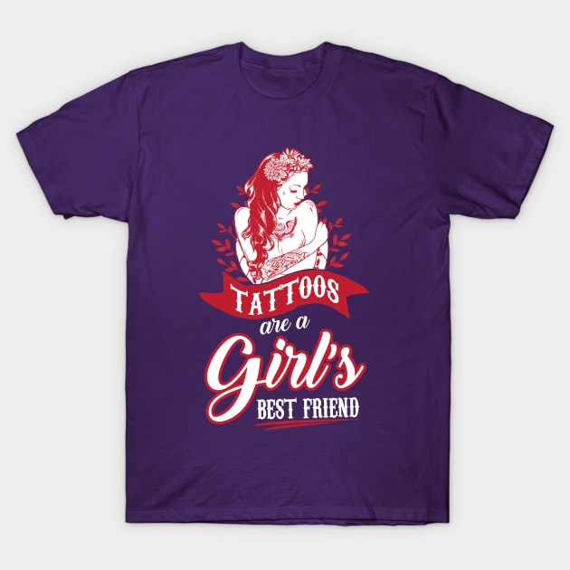 Tattoos are girls best friends (white) T-Shirt by nektarinchen